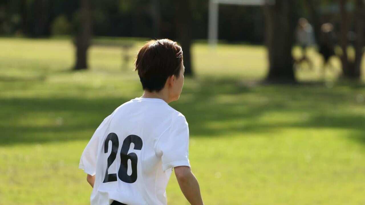 Tracy Wang Playing Soccer