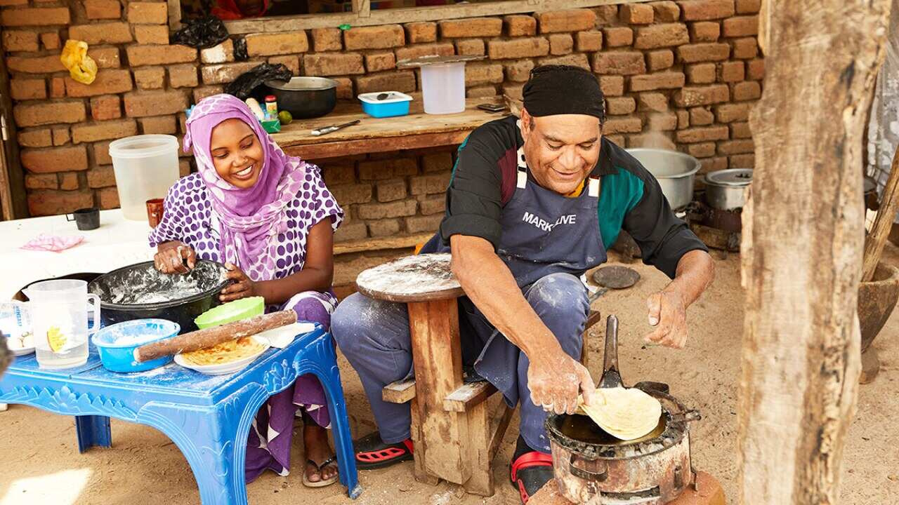 Chapati fried with egg