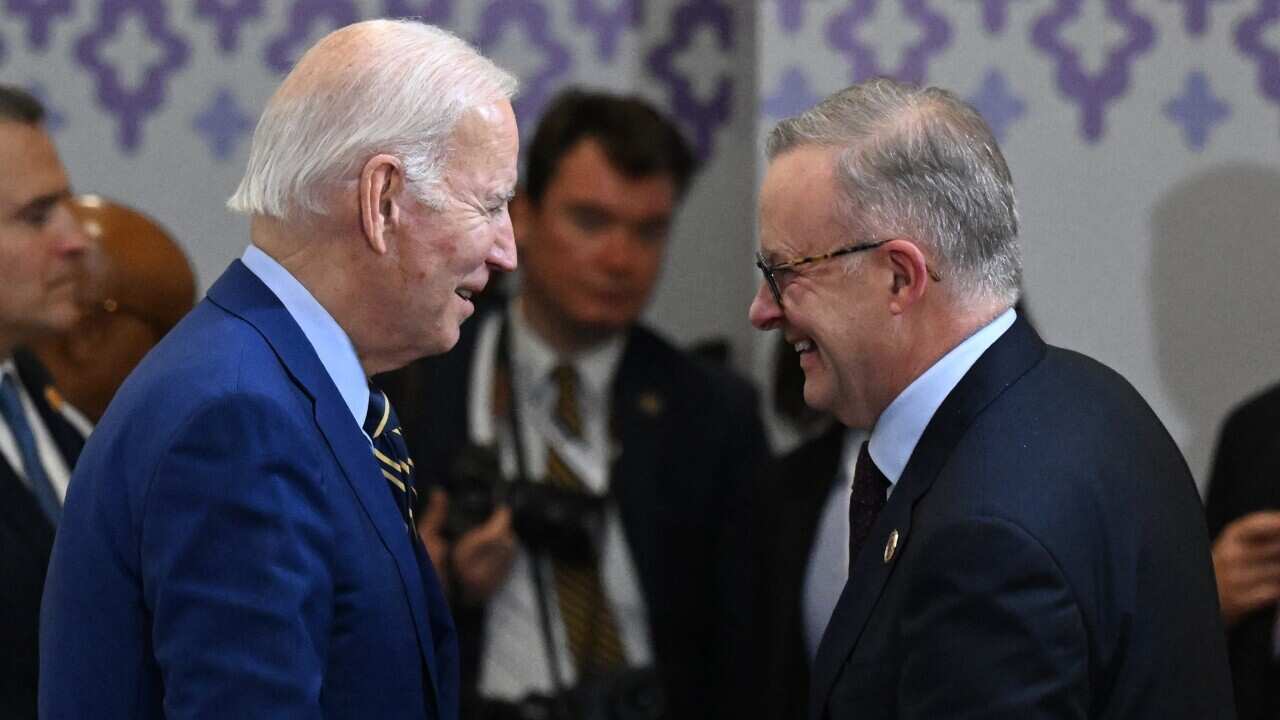 United States President Joe Biden and Australia’s Prime Minister Anthony Albanese meet in Cambodia.