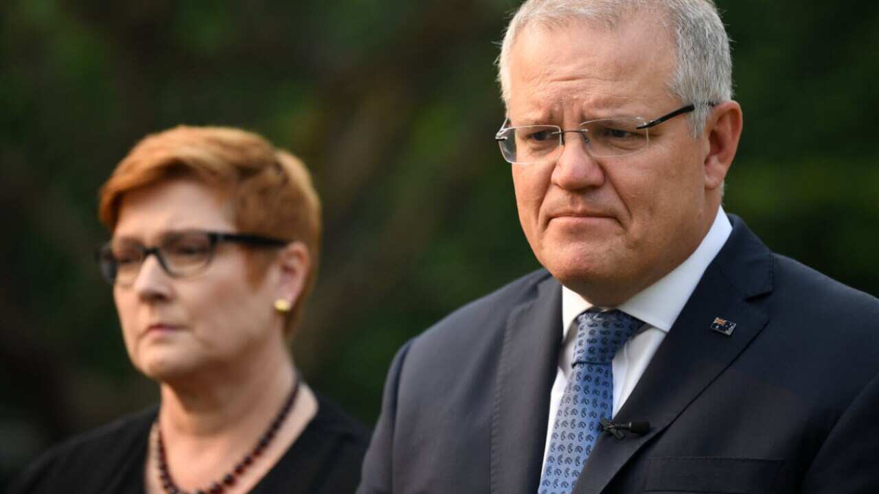 Prime Minister Scott Morrison and Minister for Women, Marise Payne