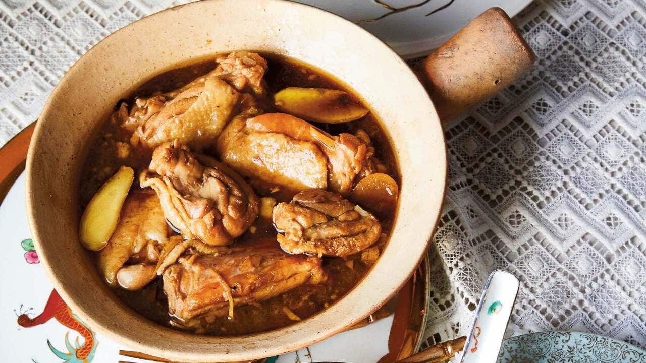 Mum’s braised ginger chicken