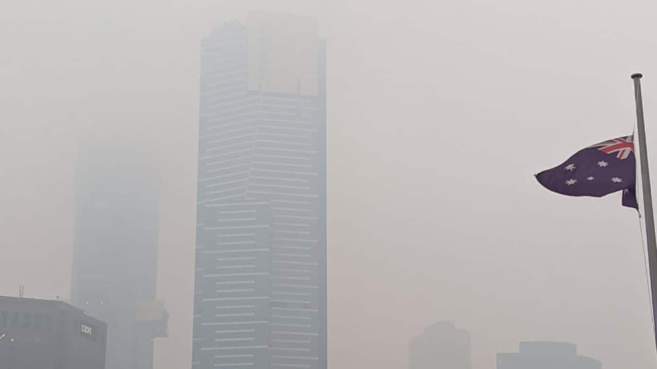 Smoke haze in Melbourne