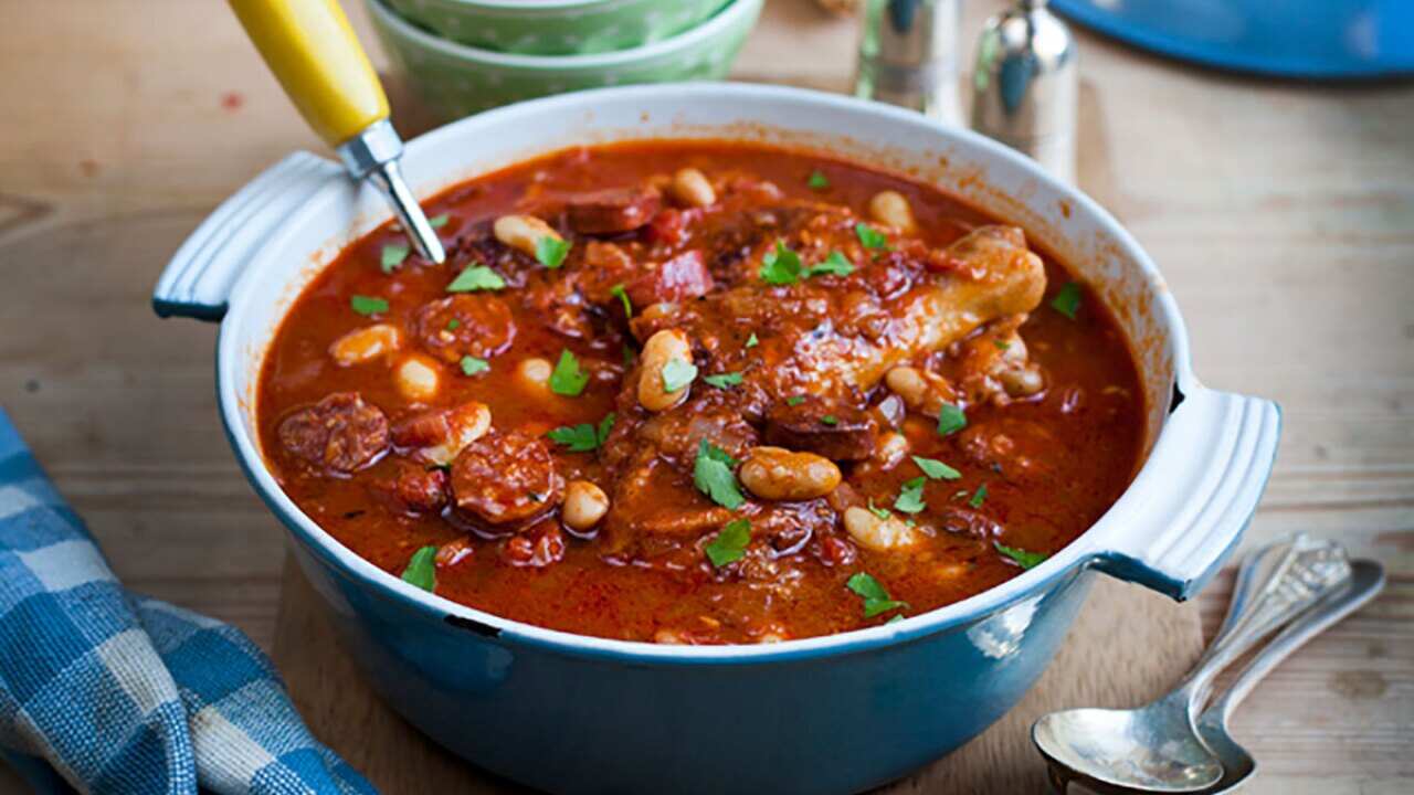 Chorizo chicken bean stew