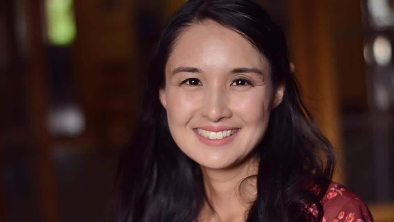 Alice Pung smiling and looking at camera