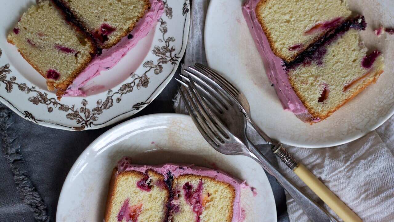 Summer fruits Madeira cake