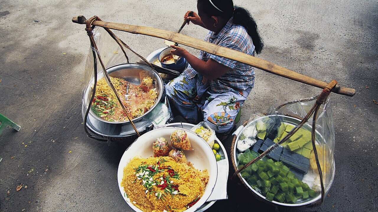 Vendor of typical foods