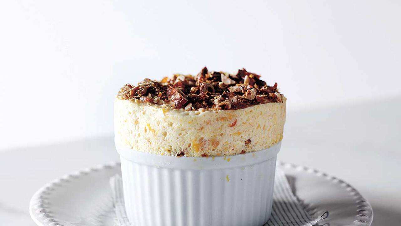 Frozen apricot souffle