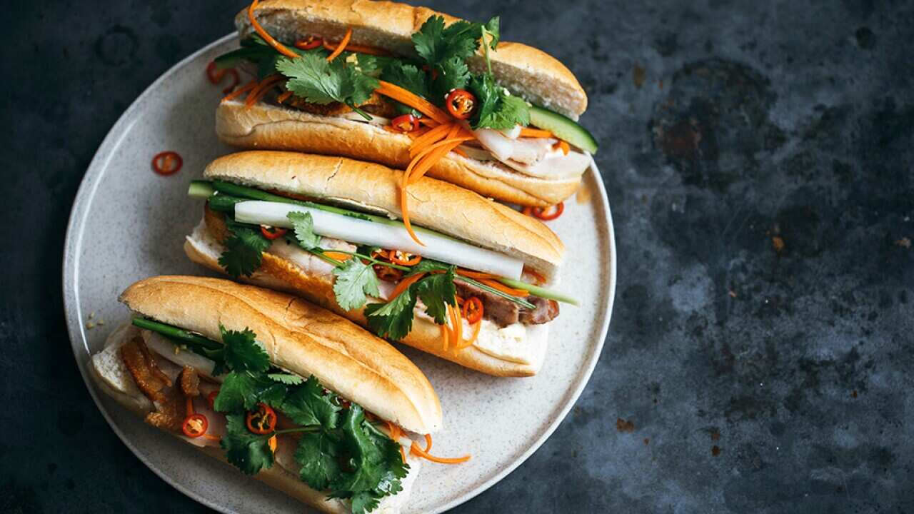 Roast pork banh mi