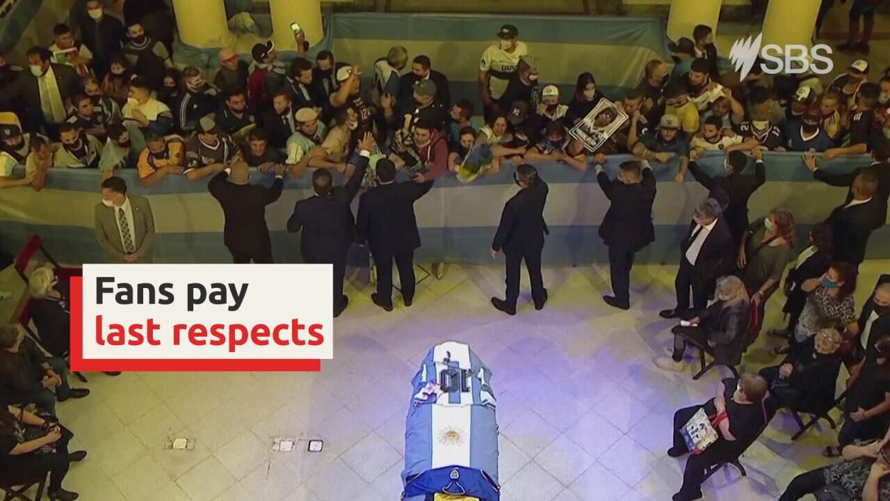 Maradona coffin