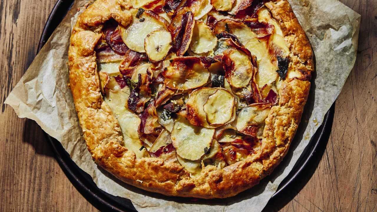 Sage, potato and pancetta galette