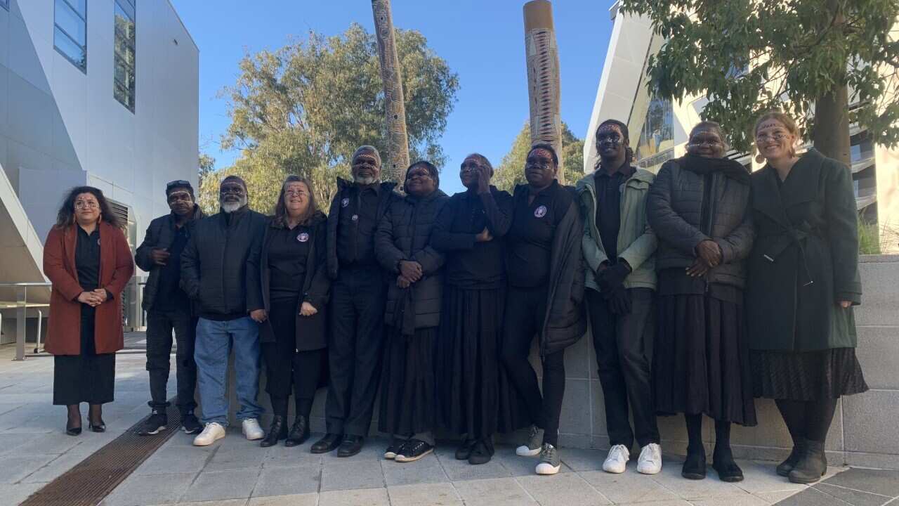 Members of the Yalu Aboriginal Corporation who travelled to Canberra for the ceremony