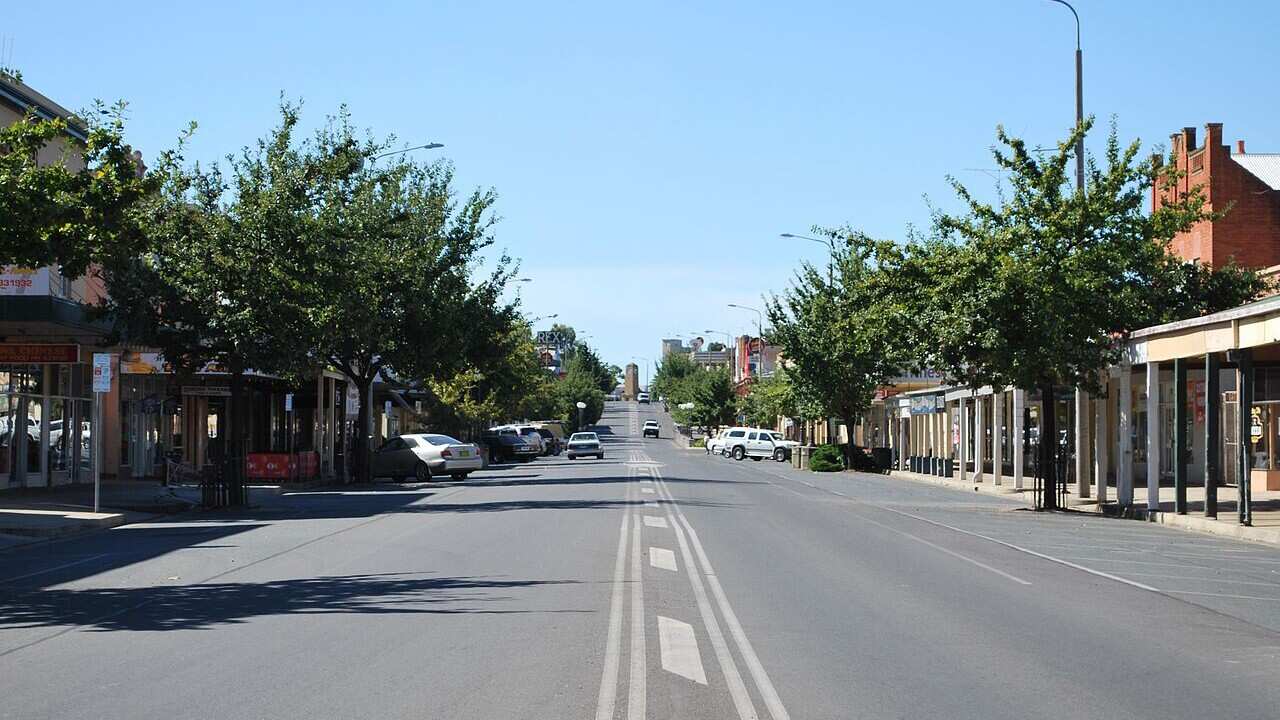 A view of the main street of Corowa.