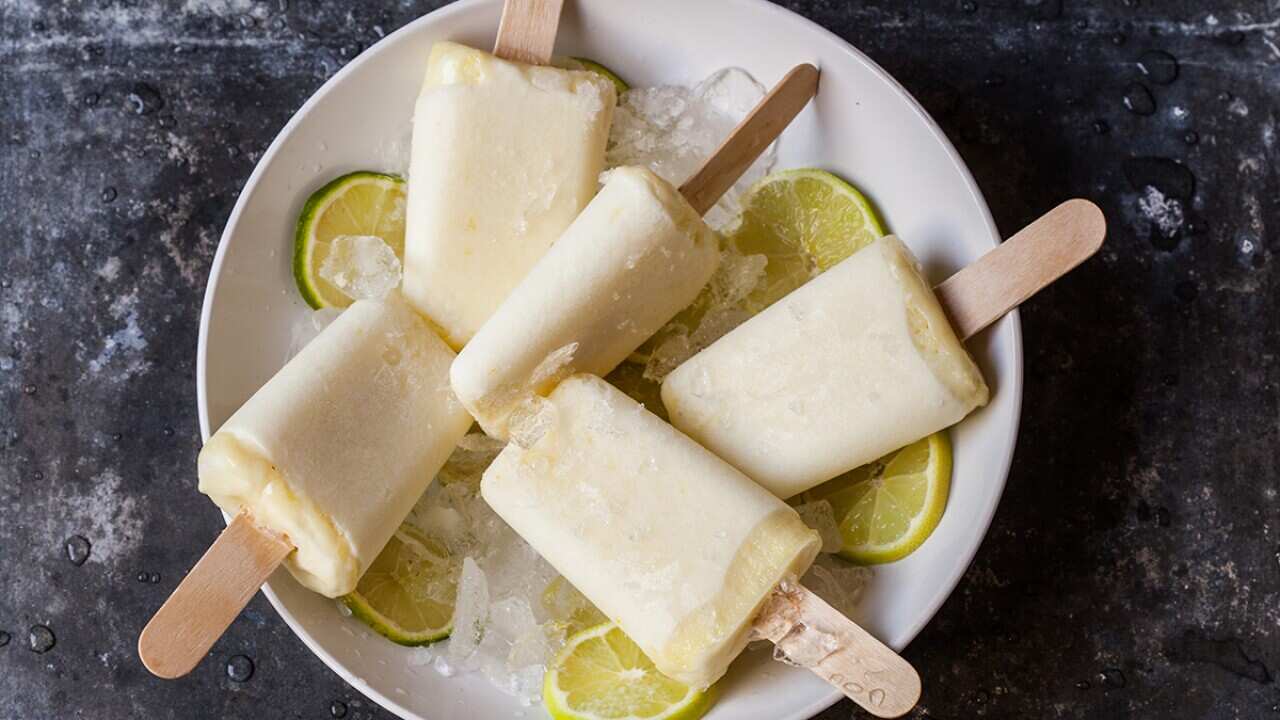 Pina colada popsicles