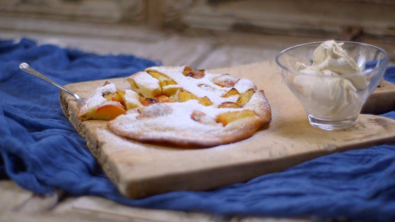 Peach clafoutis