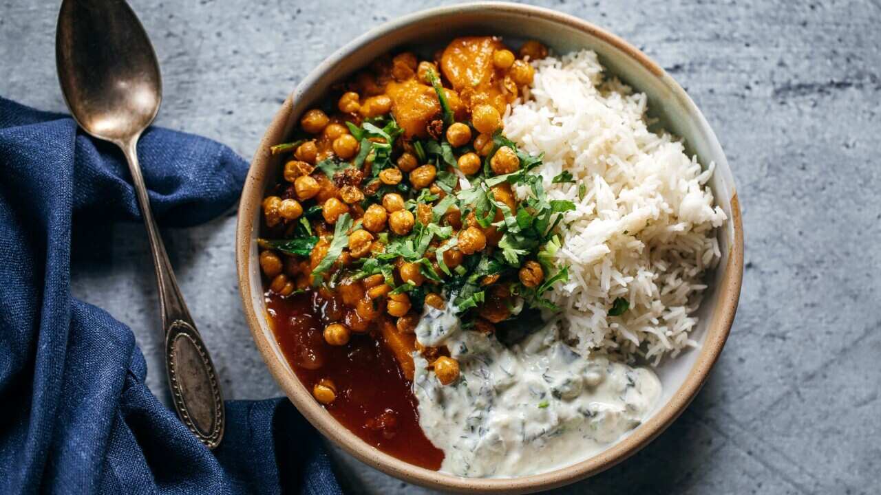 Chickpea and pumpkin curry