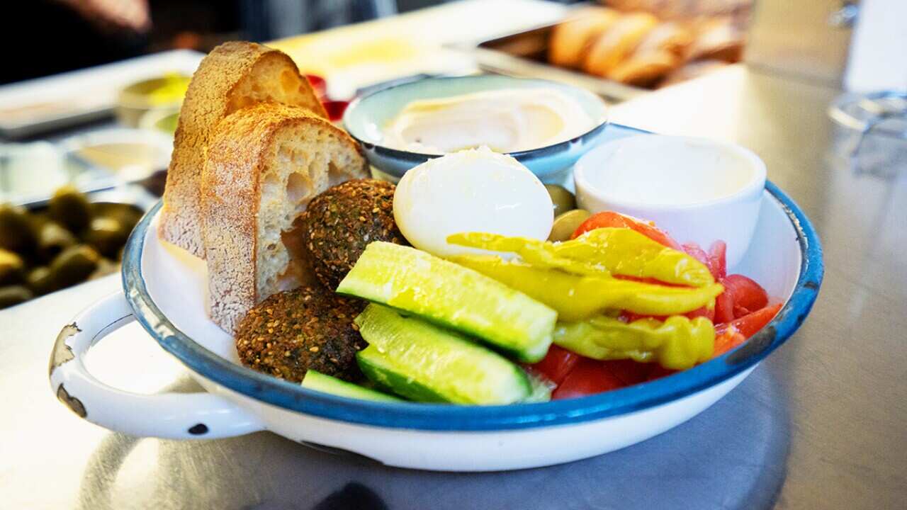 Falafels for breakfast at Sydney's Kepos Street Kitchen.