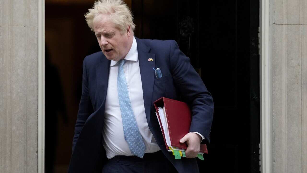 Britain's Prime Minister Boris Johnson leaves 10 Downing Street.