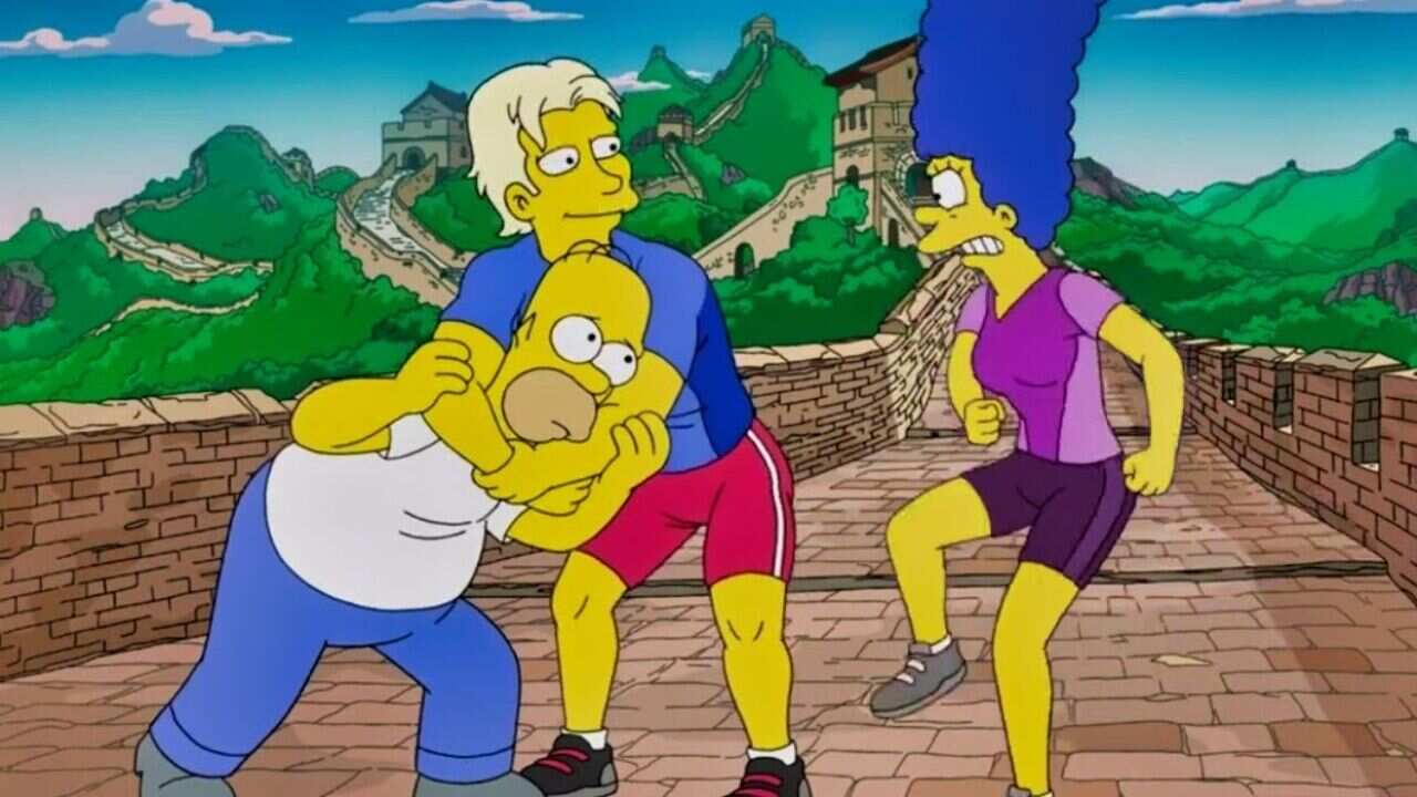 Screen shot from a Simpsons episode