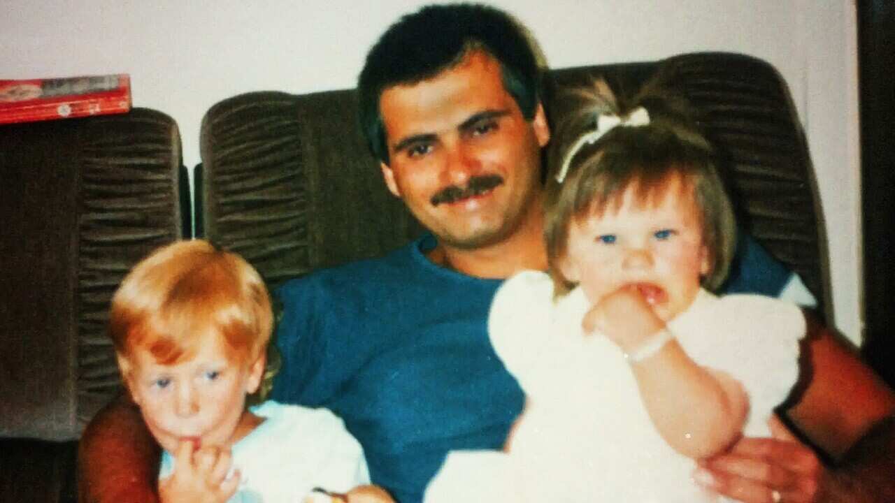 Gary Nunn with father and sister