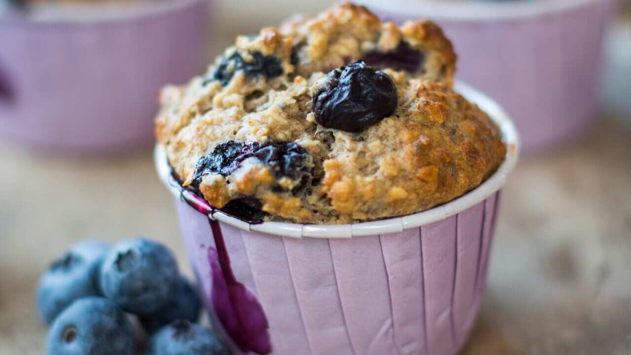 Blueberry and chia seed muffins