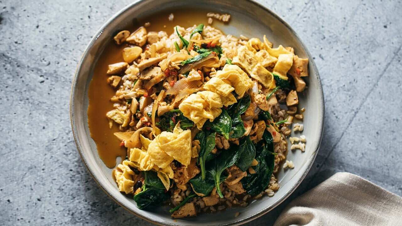 Tofu and fermented black bean stir fry