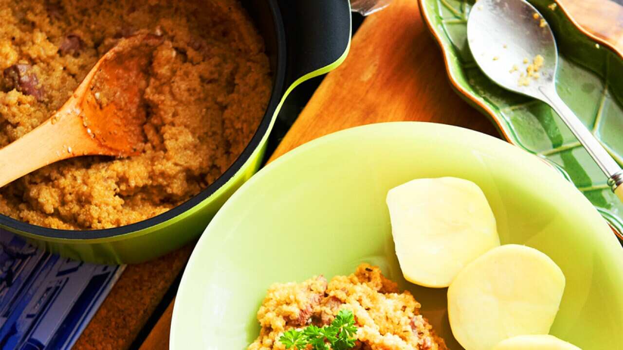 Peruvian quinoa and lamb stew