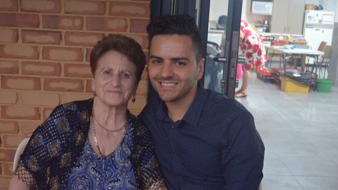 Daniele Foti-Cuzzola with his Nonna Nicolina.