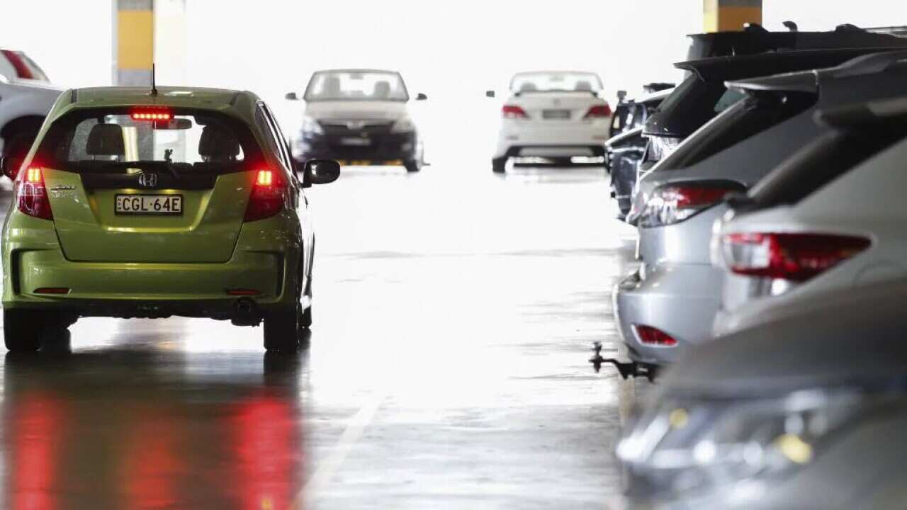 Parking at Sydney Airport is the most expensive of its type in Australia. Picture: Justin Lloyd