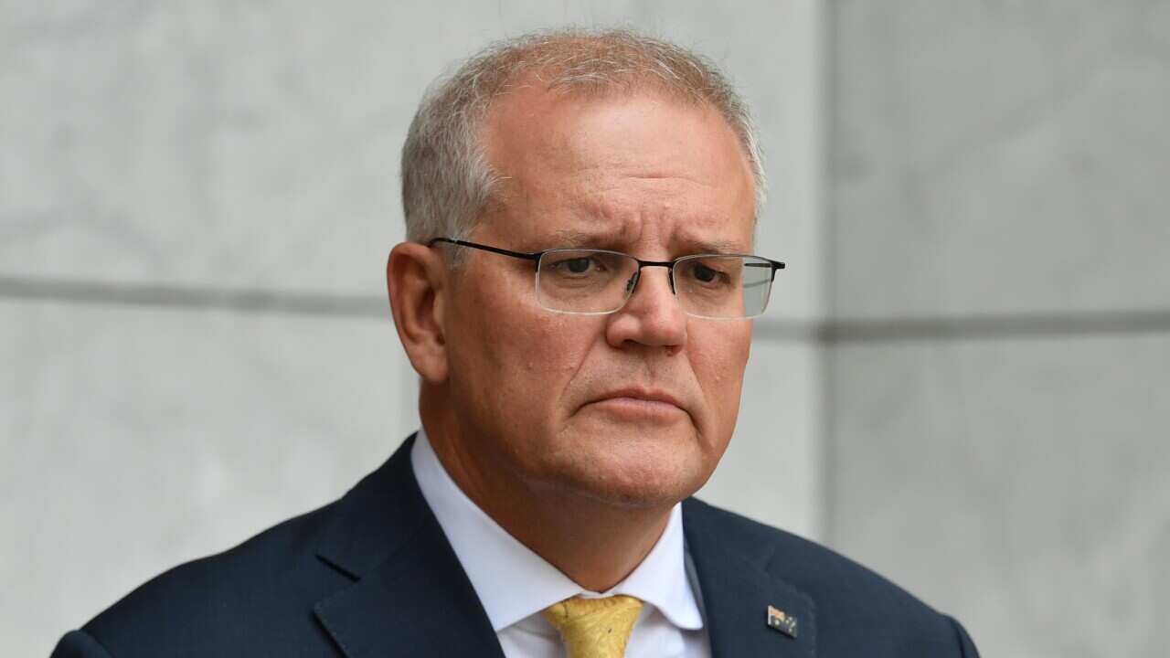 Scott Morrison at the National Security presser