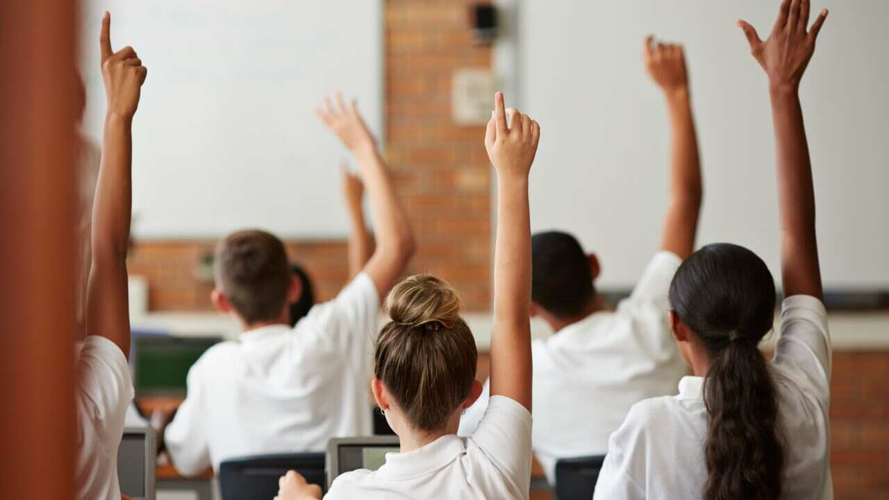 hands up in class