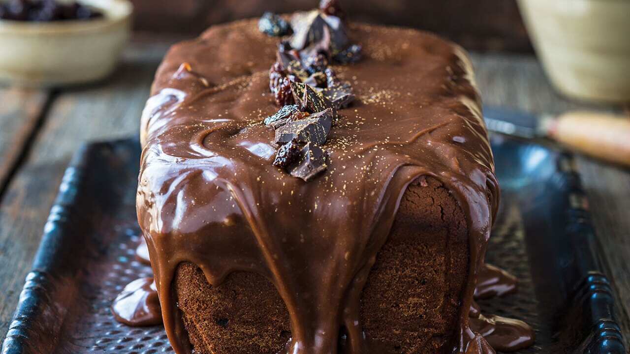 Rum and raisin chocolate cake