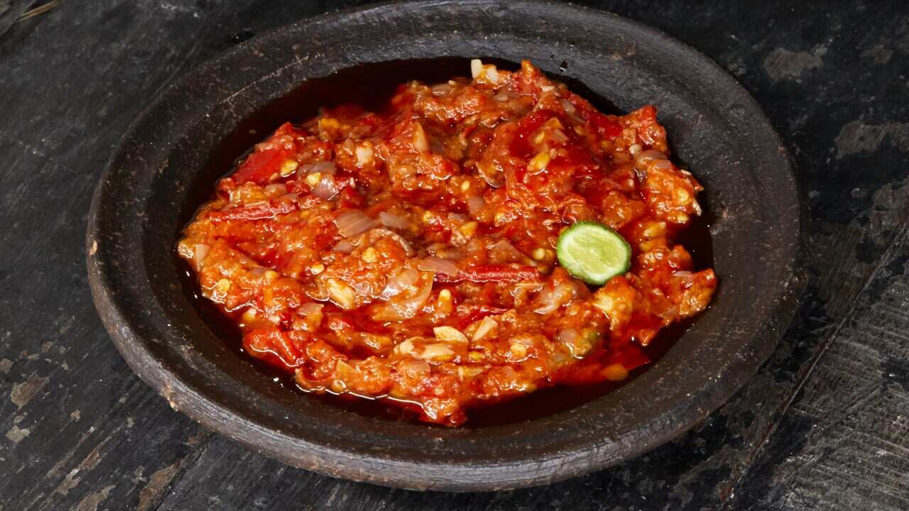 Paon: Real Balinese Cooking Sambal kukus steamed samba