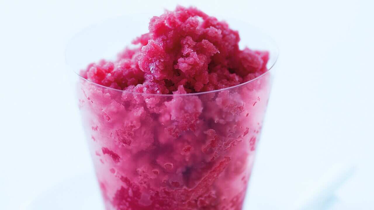 Blood orange granita