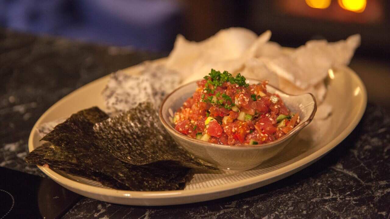 Tuna and avocado crudo