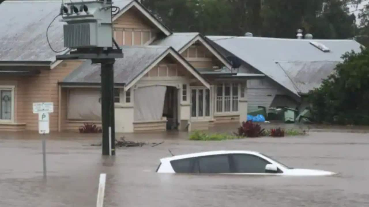 Flooding occurs in the town of Lismore, northeastern New South Wales, Monday, 28 February, 2022. 