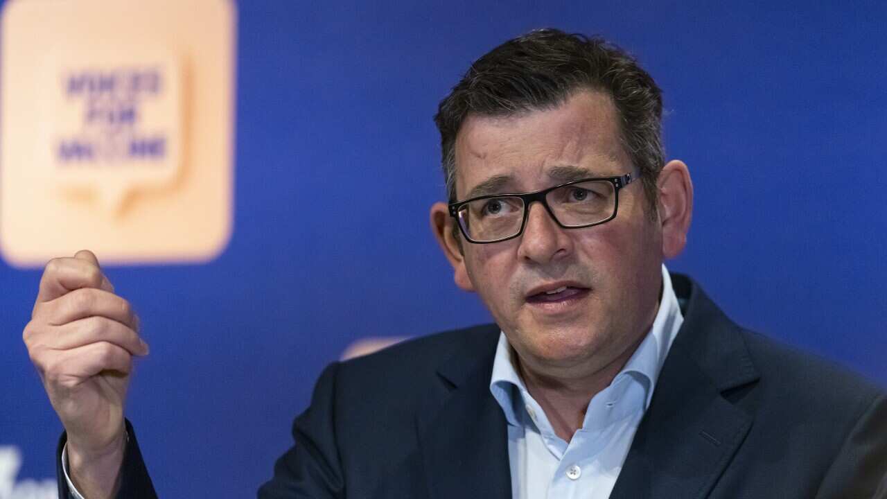 Victorian Premier Daniel Andrews speaks during a press conference in Melbourne