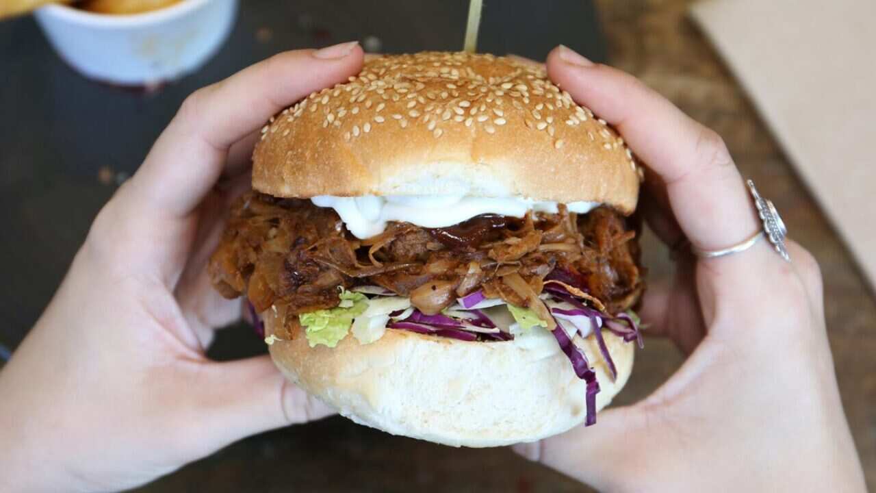 Moo-free jackfruit burger