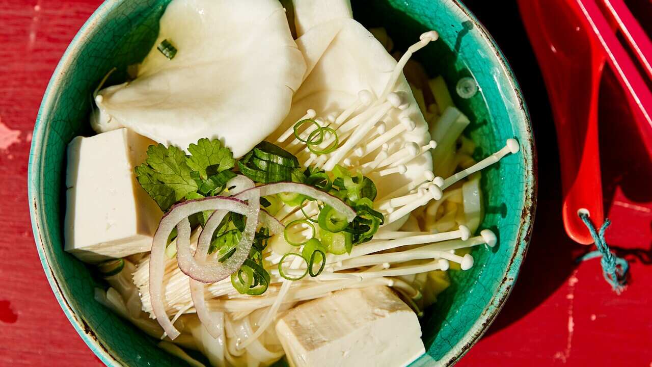 Mushroom and tofu pho