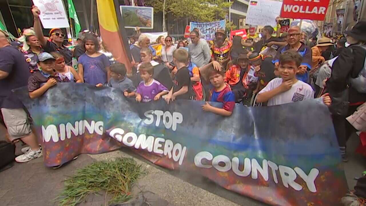 Gomeroi people protest against mining their country