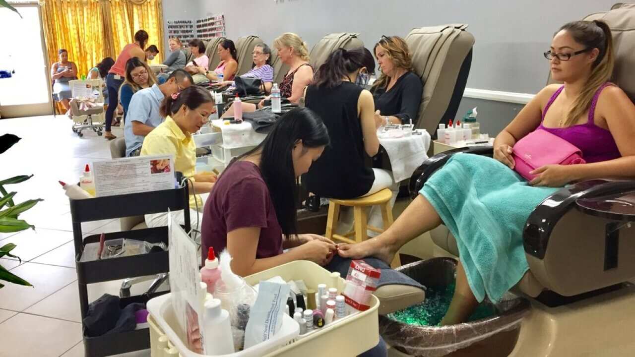 Many illegal migrants work in nails shops