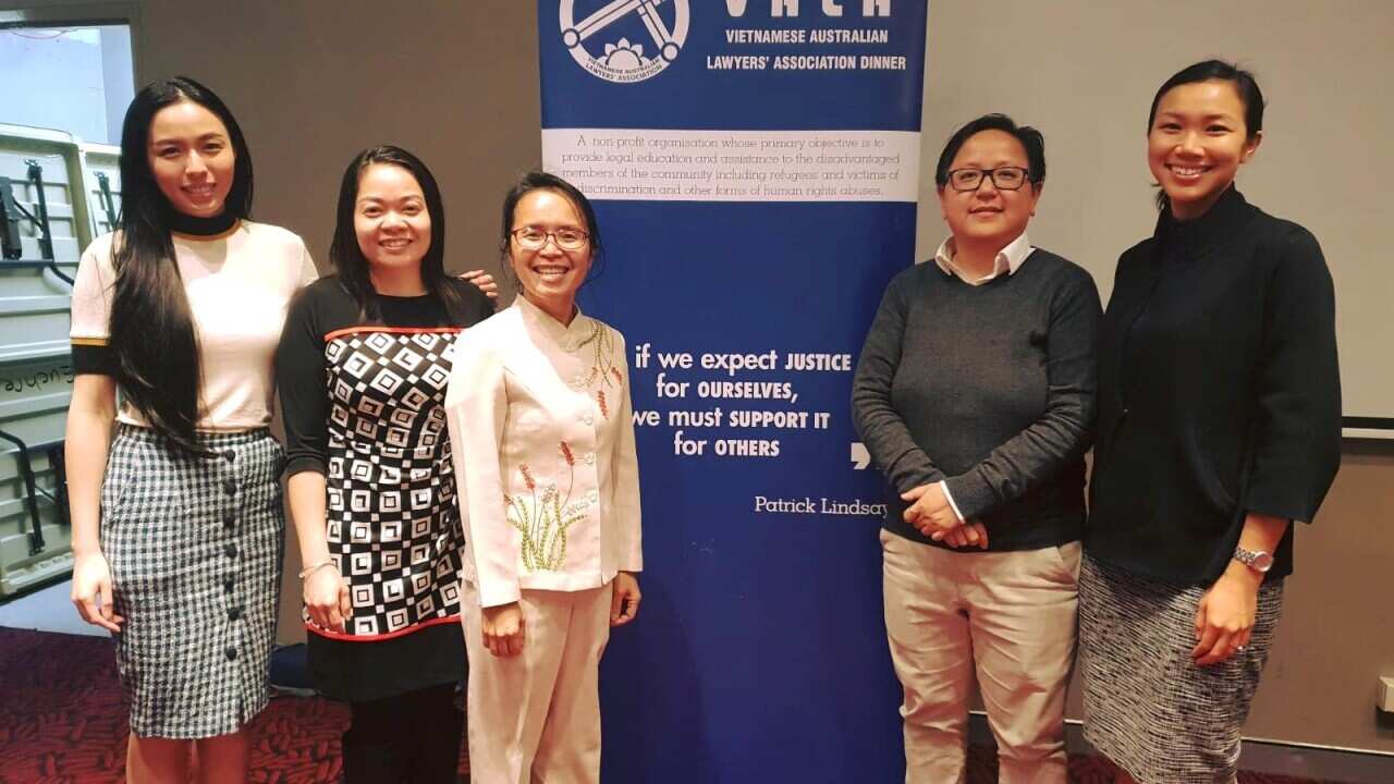 Tu Le (far right) is an active member of the Vietnamese Australian Lawyers' Association (VALA) 