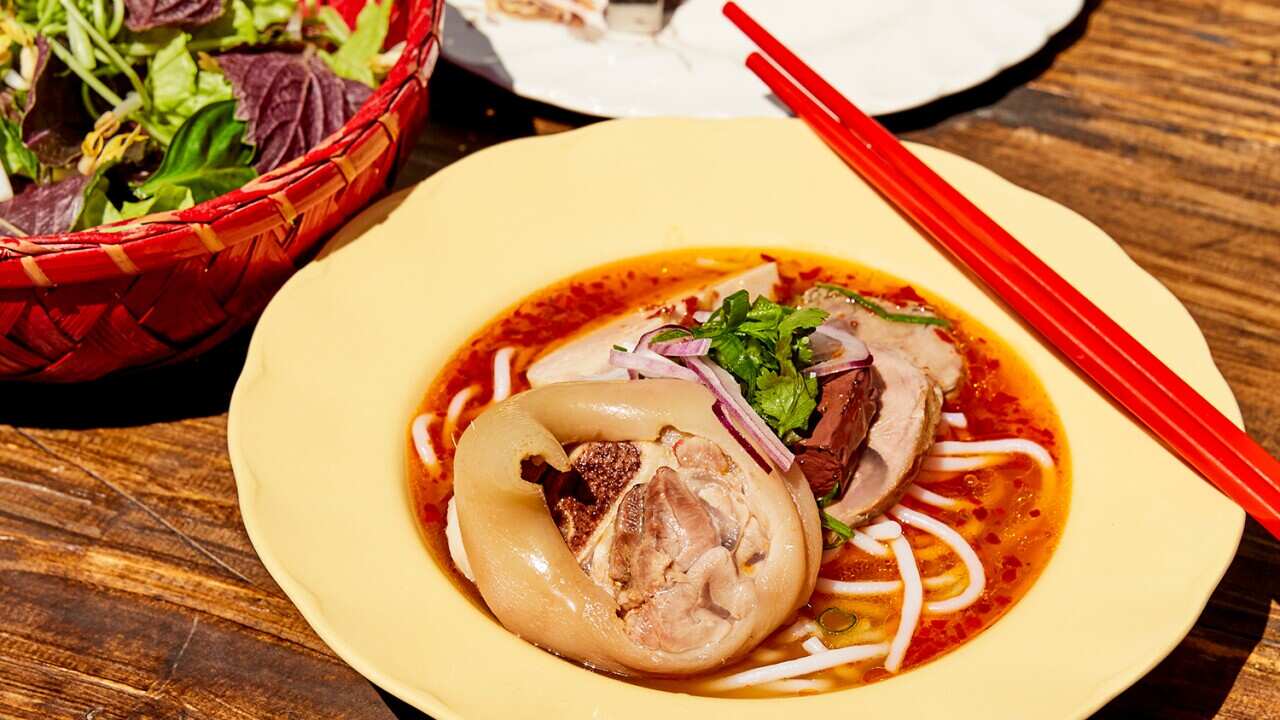 Spicy beef noodle soup