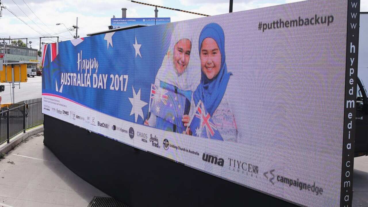 A controversial Australia Day 2017 billboard