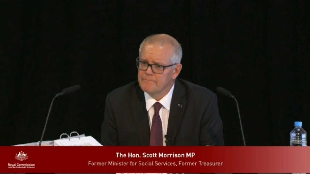 Scott Morrison at a robodebt royal comission hearing