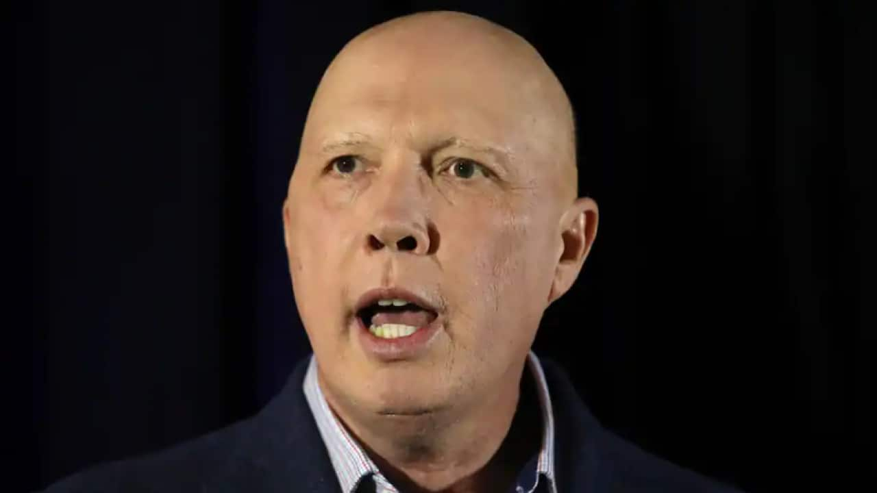 Peter Dutton speaks at his Liberal reception for the 2022 Federal Election, in the seat of Dickson, Brisbane, 21 May 2022. 