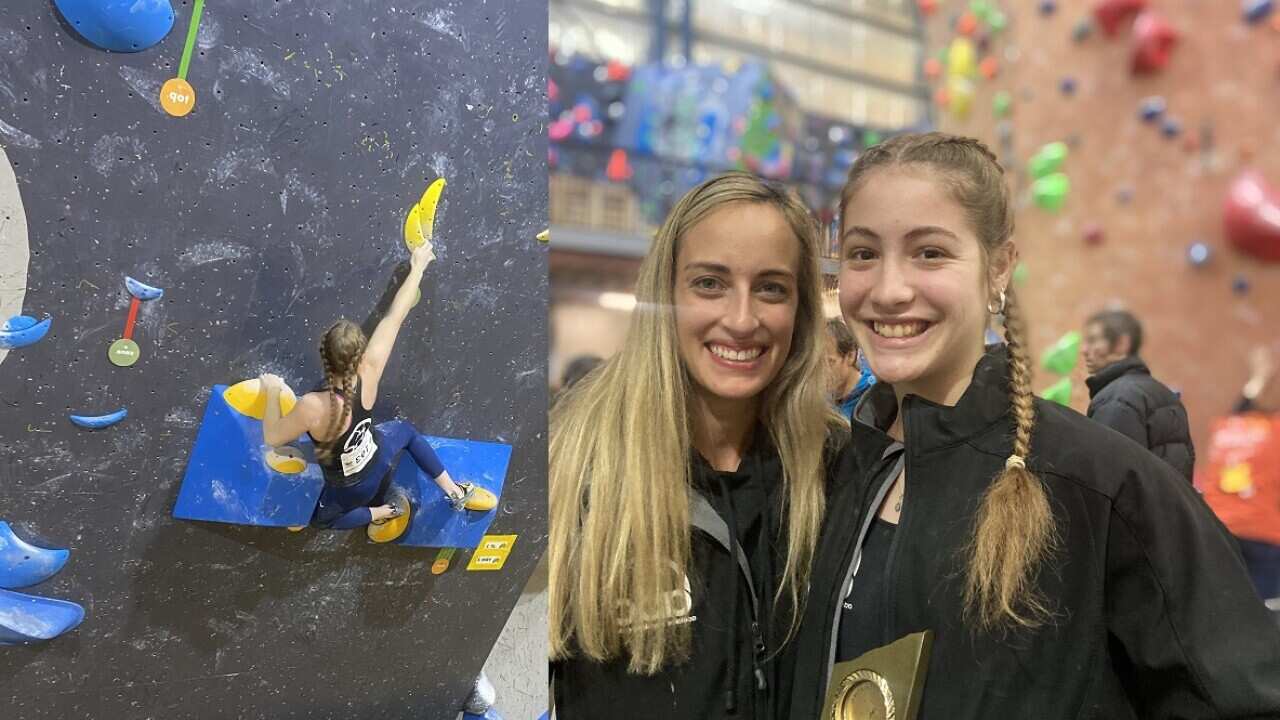 Theodora Kasimidou with her trainer.
