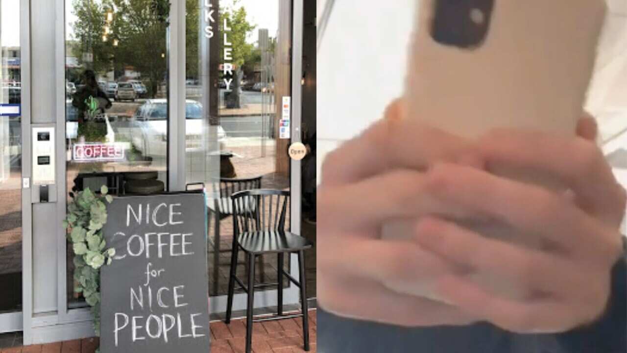 video shows teenage boy racially abuse staff at Folks Gallery cafe in Canberra