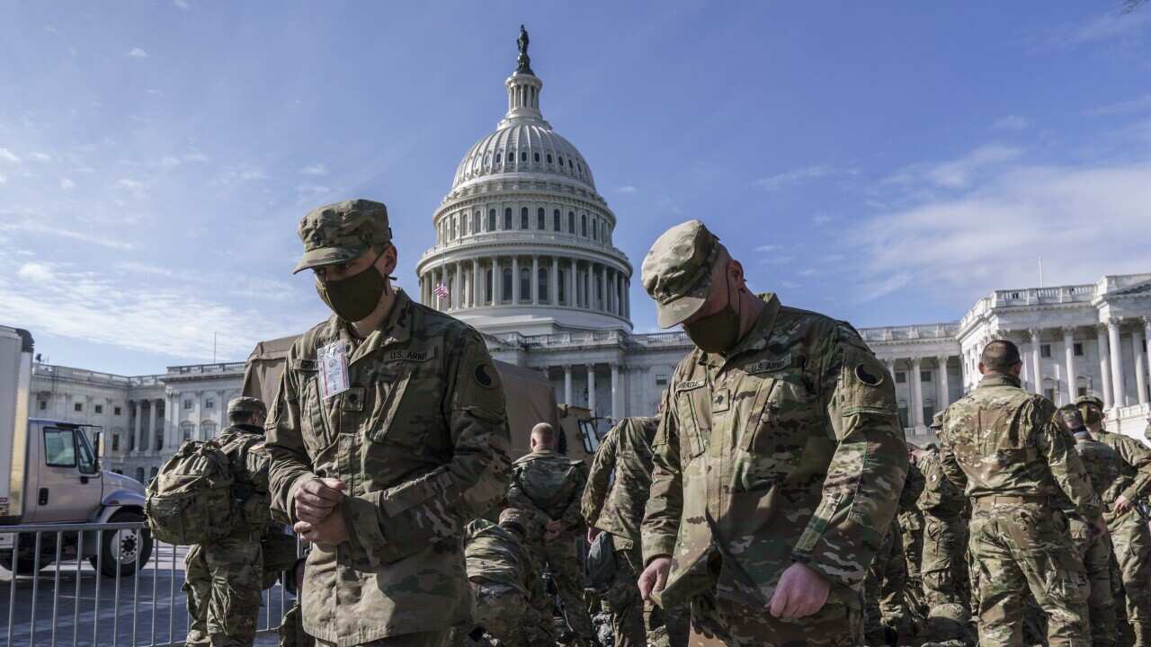 National Guard troops reinforce security around the U.S. Capitol ahead of President-elect Joe Biden's inauguration