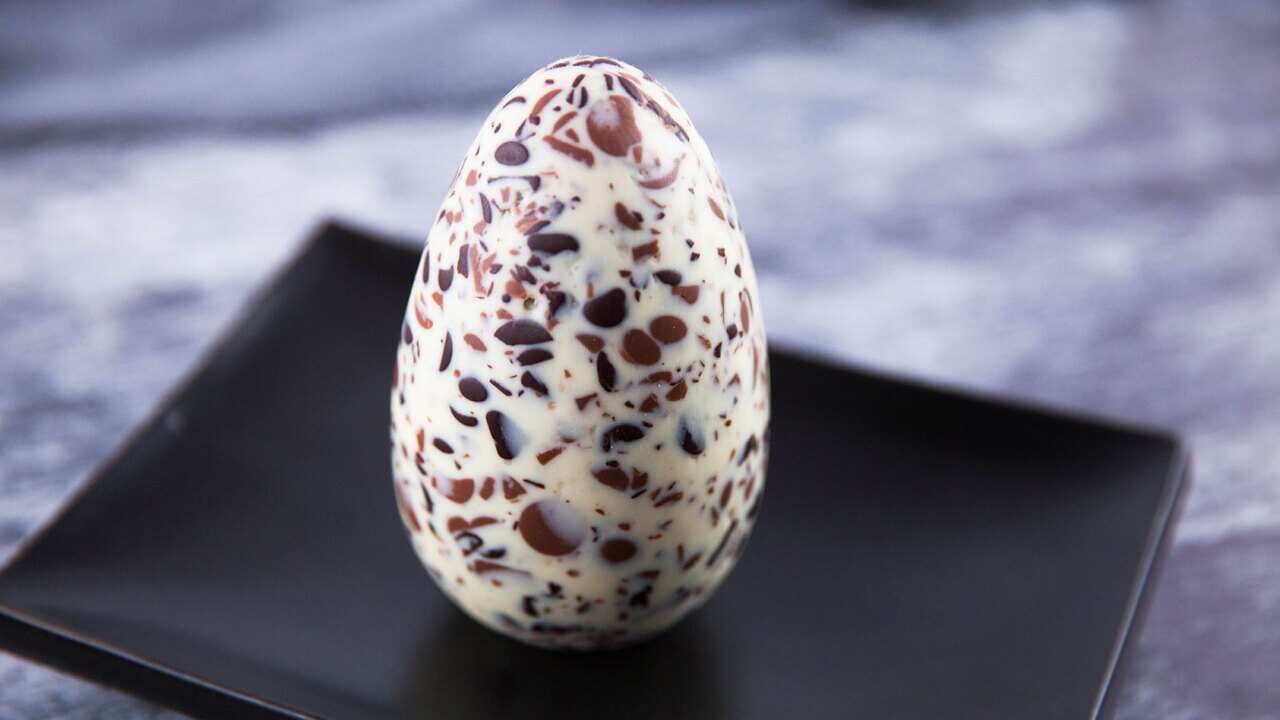 Chocolate granite egg