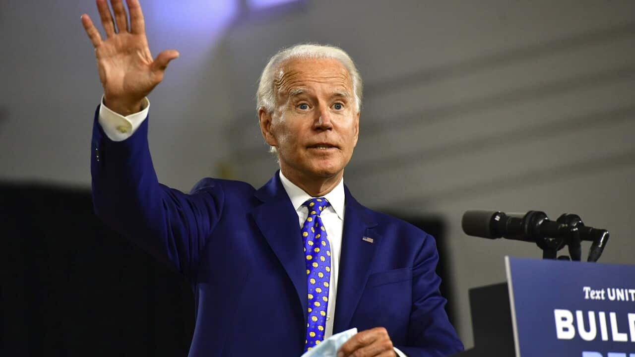 Presumptive Democratic presidential nominee former Vice President Joe Biden